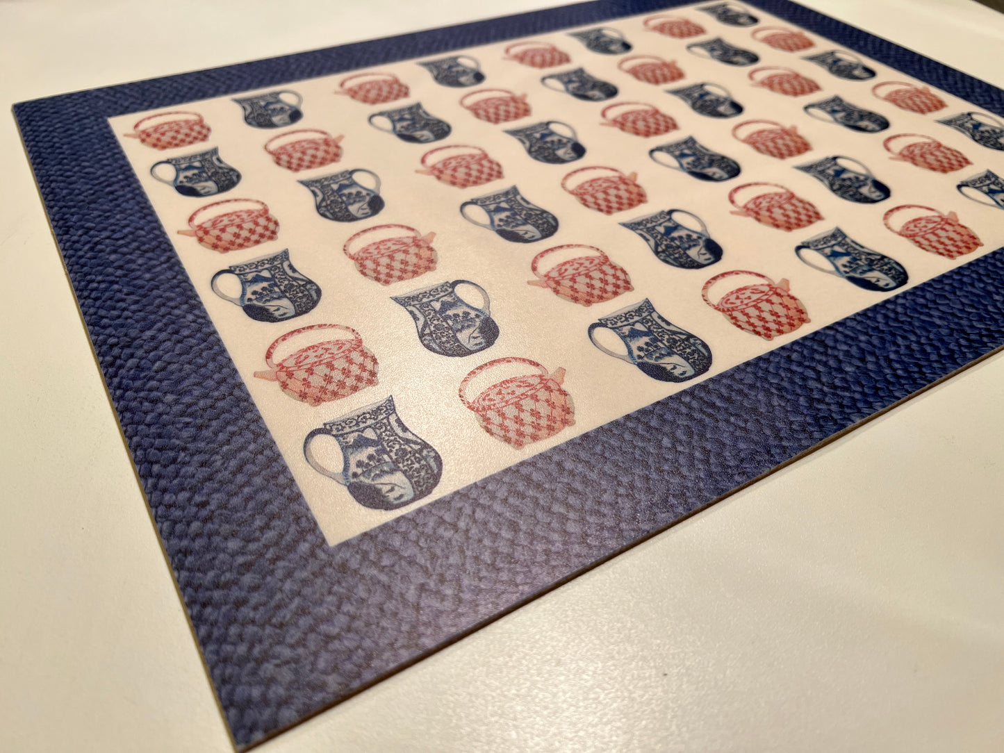 Teiere & Brocche Allover Blue, set di 4 tovagliette in vinile
