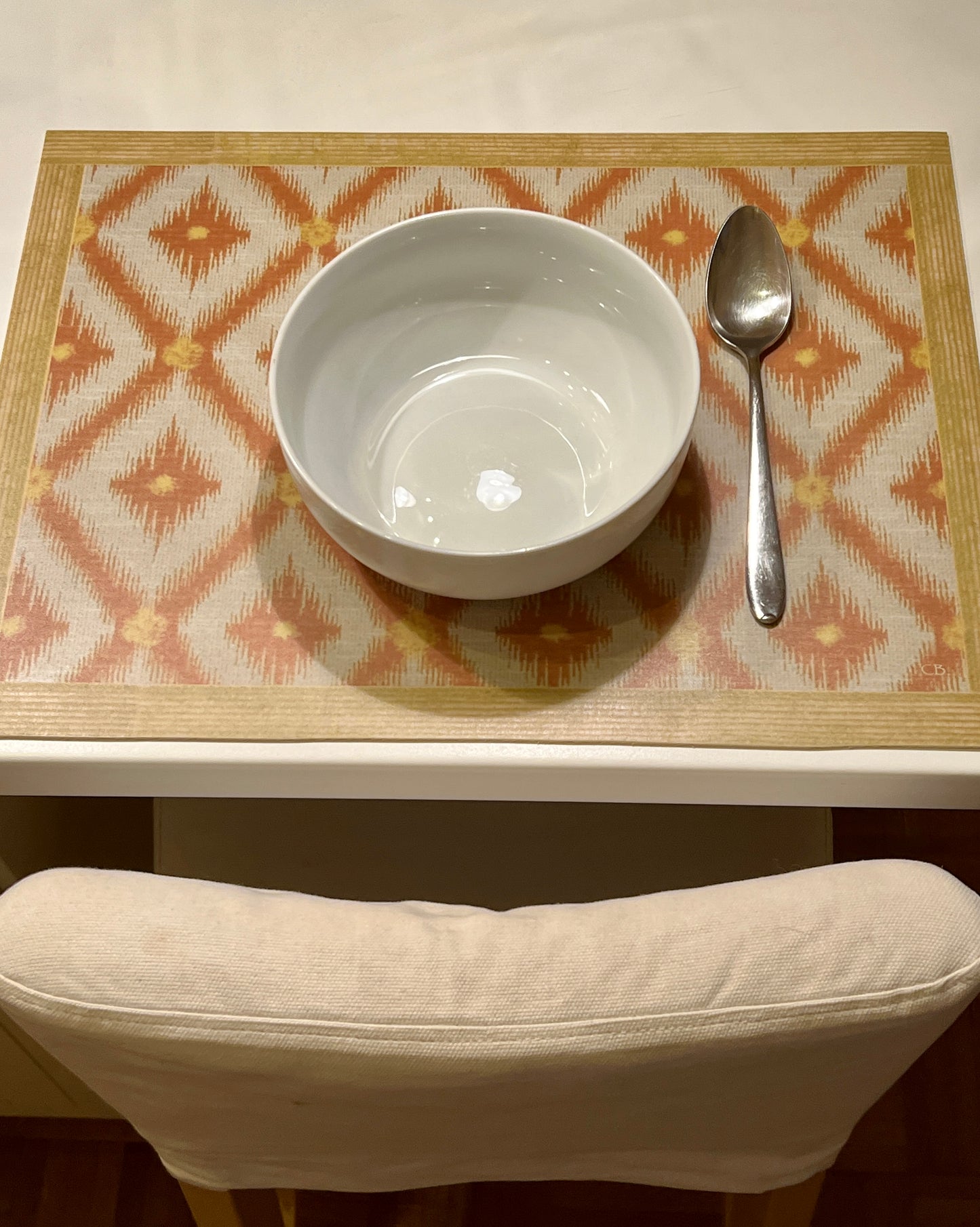 Ethnic Yellow, set di 4 tovagliette in vinile