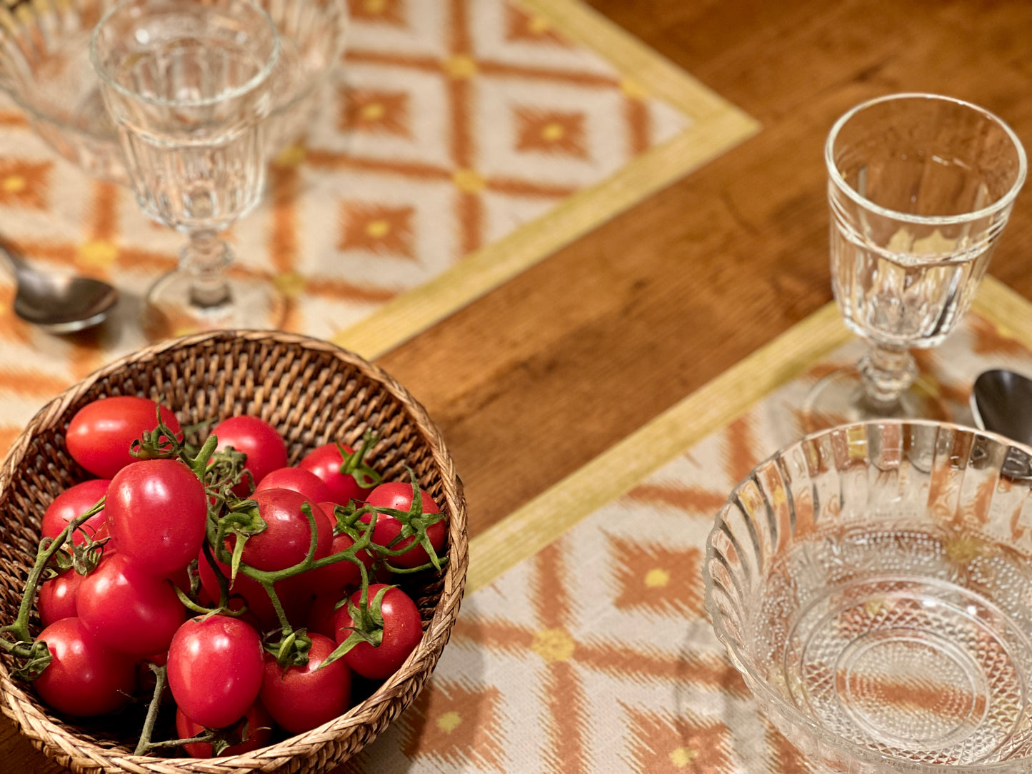 Ethnic Yellow, set di 4 tovagliette in vinile